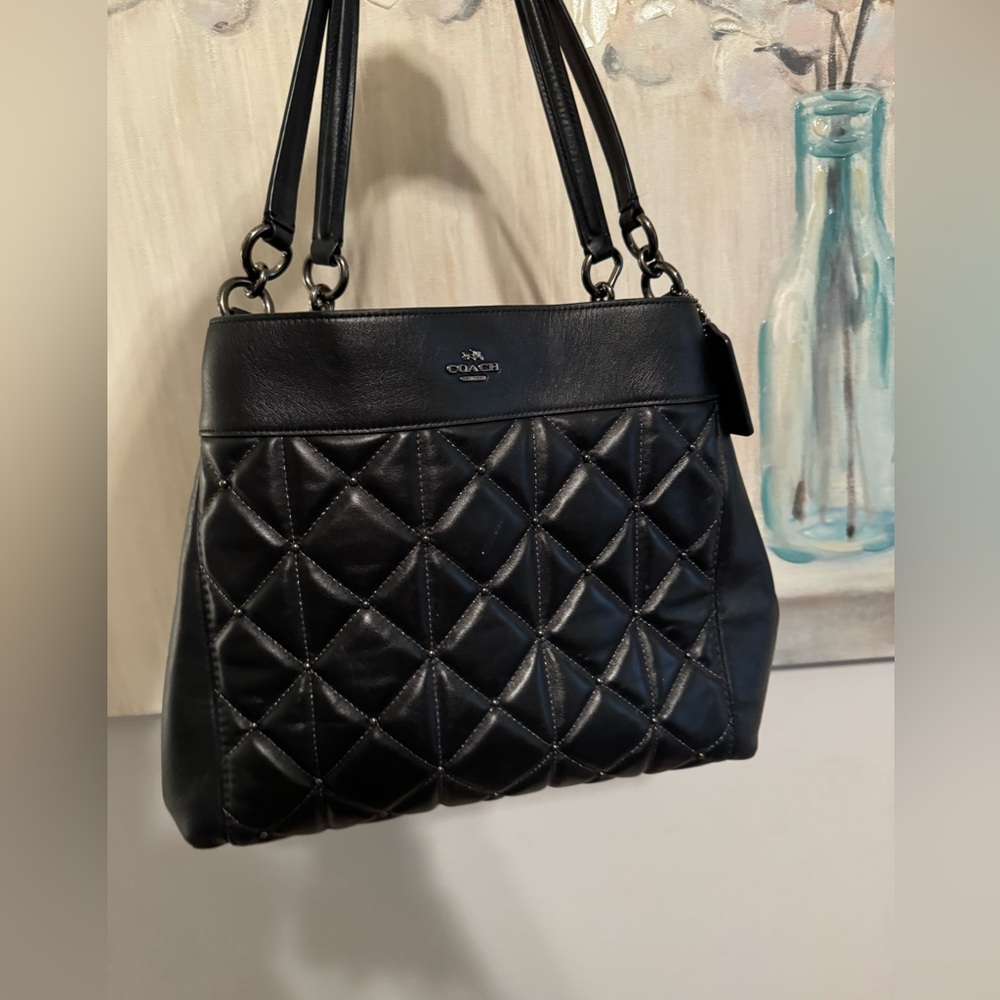 Black Leather Coach Purse